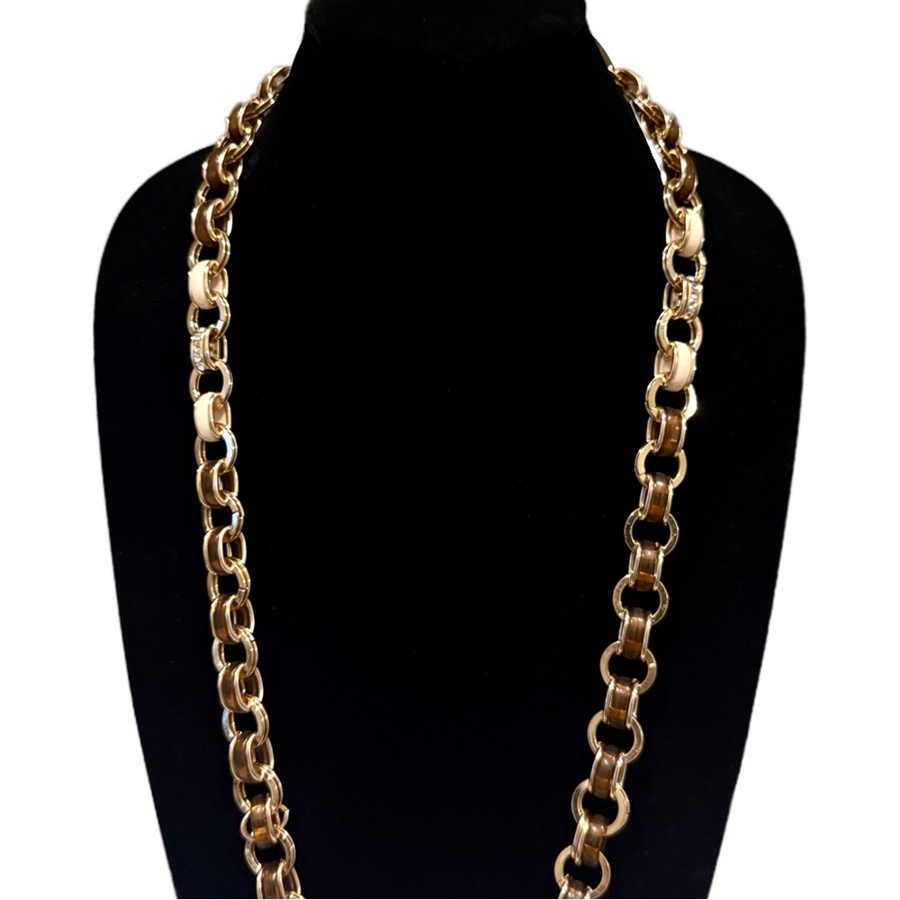 Talbots Gold and Tortoise Link Necklace - Picture 10 of 14